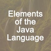 Elements of the Java Language